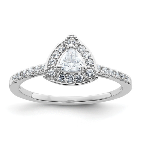 Trillion Halo Diamond Semi-mount Engagement Rings