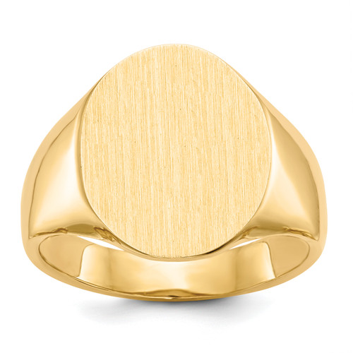 10KT 16.0x14.0mm Open Back Men's Signet Ring