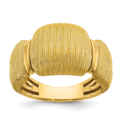 Herco 18K Polished and Textured Domed Ring