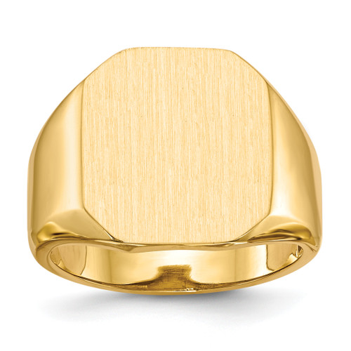 14KT 17.0x15.0mm Open Back Mens Signet Ring