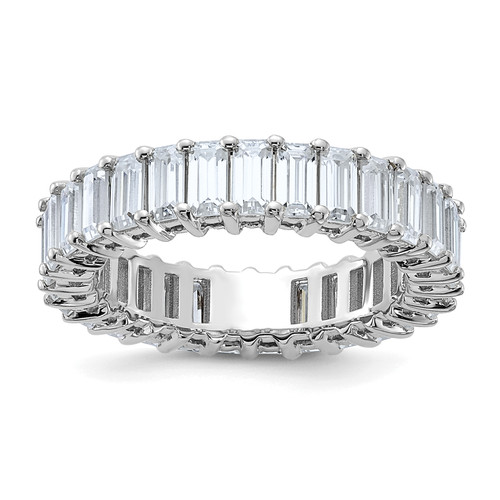 Emerald-Cut Moissanite Eternity Band