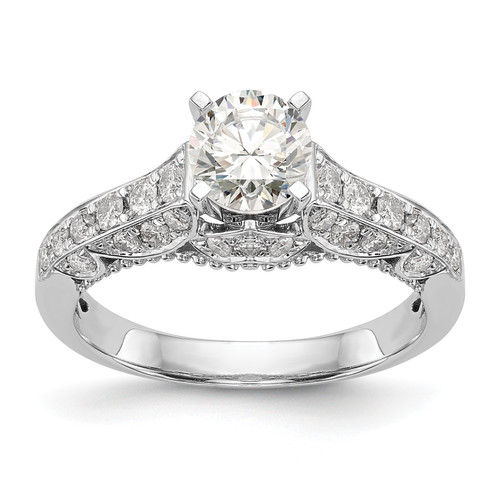 14KT White Gold  5/8 carat Diamond Semi-mount Engagement Ring