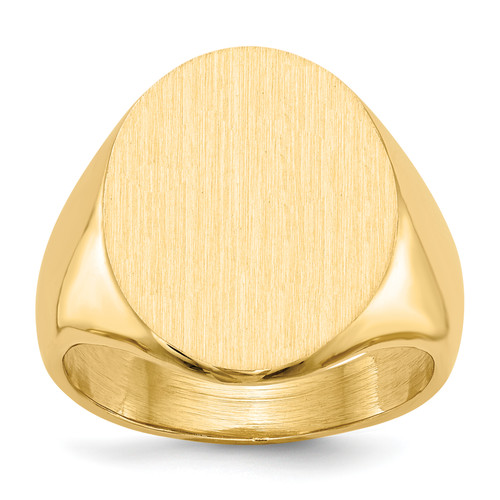 14KT 20.5x16.0mm Closed Back Mens Signet Ring