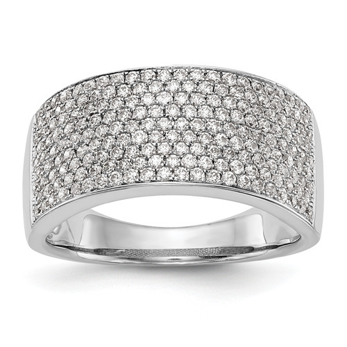 14KT White Gold Micro Pave 1 carat Complete Diamond Band