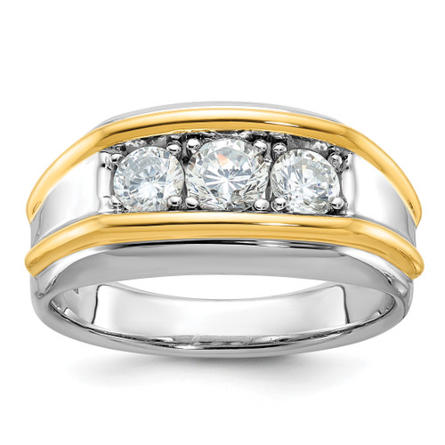 14KT Two-tone IBGoodman Men's 1 carat Diamond Complete Ring