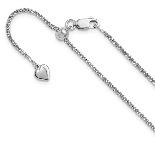 Leslie's Sterling Silver 1.45 mm Adjustable Square Spiga Chain Necklace