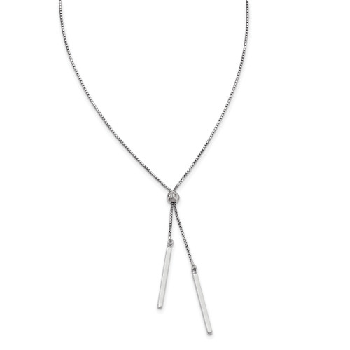 Leslie's Sterling Silver Polished Adjustable Necklace