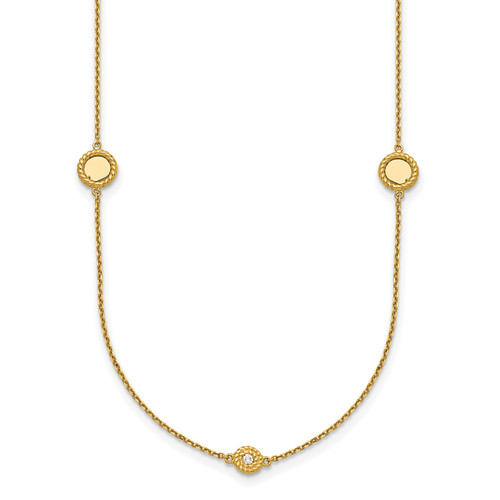 HERCO Gold Fancy Link with Discs Necklaces