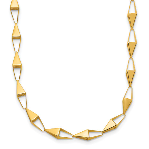 Leslie's 14K Polished Geometric Link Necklace