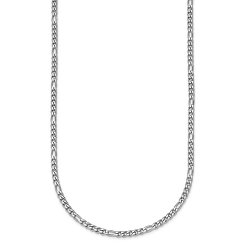 HERCO Platinum Figaro Chain Necklaces