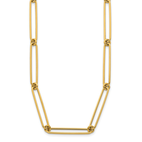 HERCO Gold Elongated Oval Link Necklaces