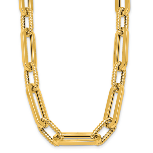 HERCO Gold Fancy Oval Link Necklaces