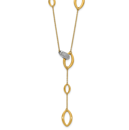 HERCO Gold Necklaces with Diamonds and Adjustable Clasp