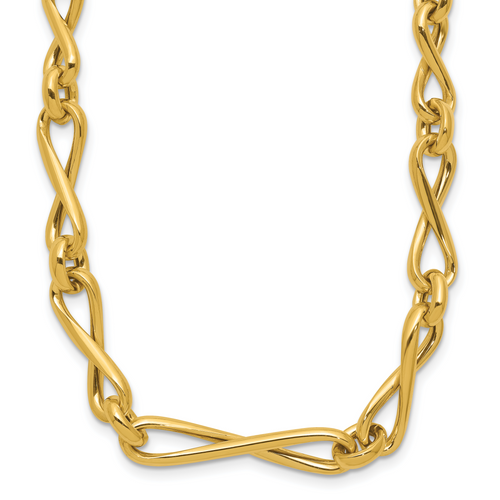 Leslie's 14K Polished Fancy Twisted Link Infinity Necklace