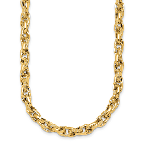HERCO Gold 6mm Mixed Link Necklaces