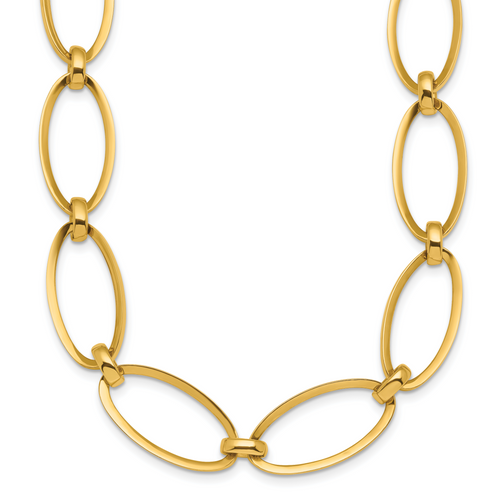 Herco 14K Polished Oval Link 18 inch Necklace