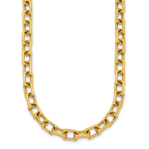 Herco 14K Polished Fancy Rectangular Link Necklace