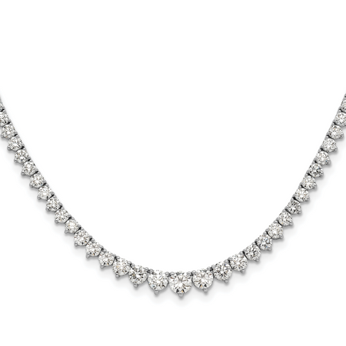 14K White Gold Lab Grown Diamond VS/SI FGH Graduated Necklace