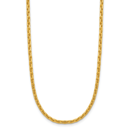 HERCO 24K Gold Flat Oval Link Necklaces