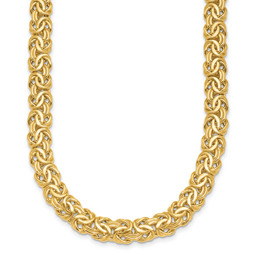 HERCO Gold Byzantine Necklaces with Sapphires in the Clasp
