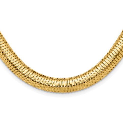 Herco 18K Polished 8.4mm Domed 16 inch Omega Necklace