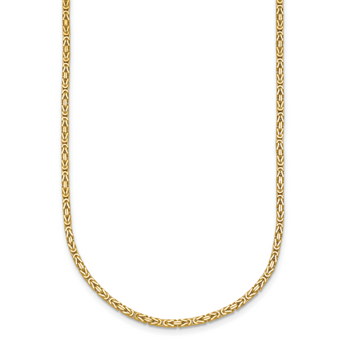 HERCO 14K Polished Solid Byzantine Chain Necklaces