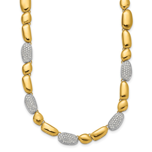 Herco 18K Two-tone Polished Diamond Fancy Necklace