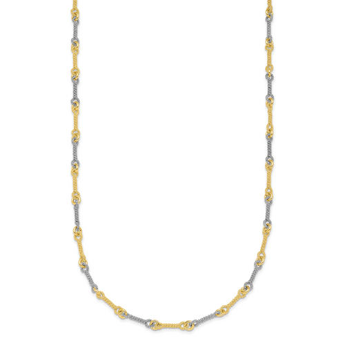 HERCO Gold Solid Fancy Twisted Link Necklaces
