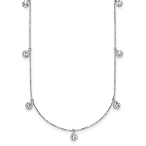 HERCO Gold Necklaces with  0.70 ctw. Hanging Diamonds