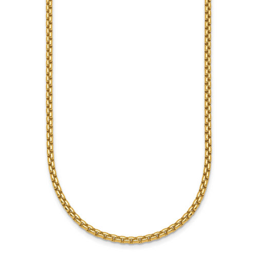 HERCO Gold Round Box Chain Necklaces