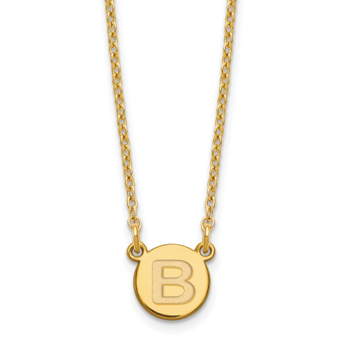 Circle Block Letters A-Z Initial Necklaces