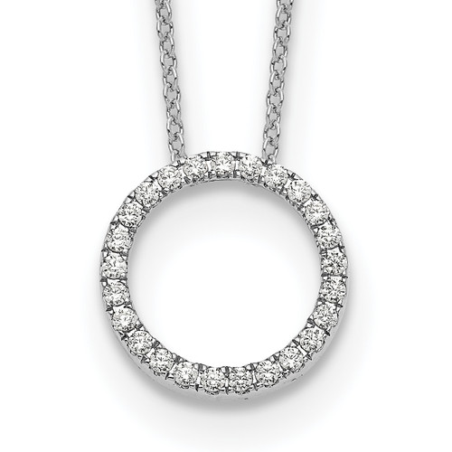 Diamond Circle Pendant Necklaces