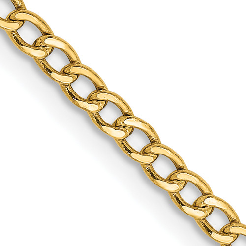 Semi-Solid Curb Link Chain Necklaces