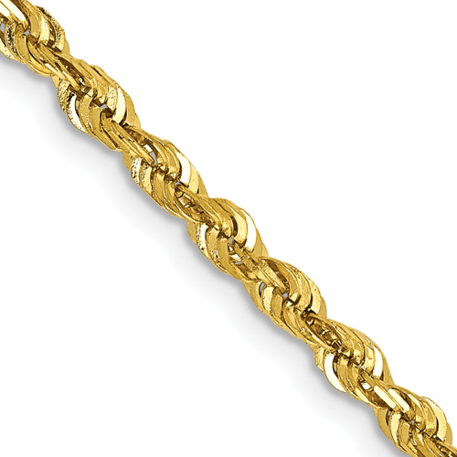 Extra-Light Diamond-Cut Rope Chain