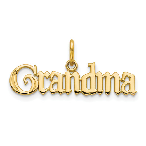 14K Gold  GRANDMA Charm