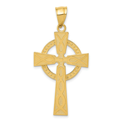 14K Gold  Celtic Cross Pendant