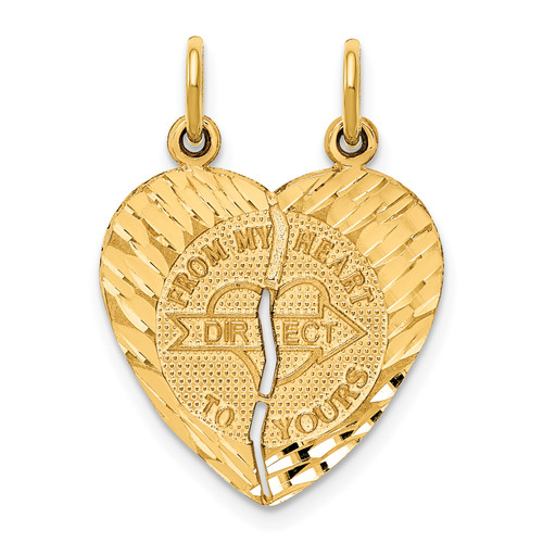 14K Gold  Break-apart FROM MY HEART DIRECT TO YOURS Charm