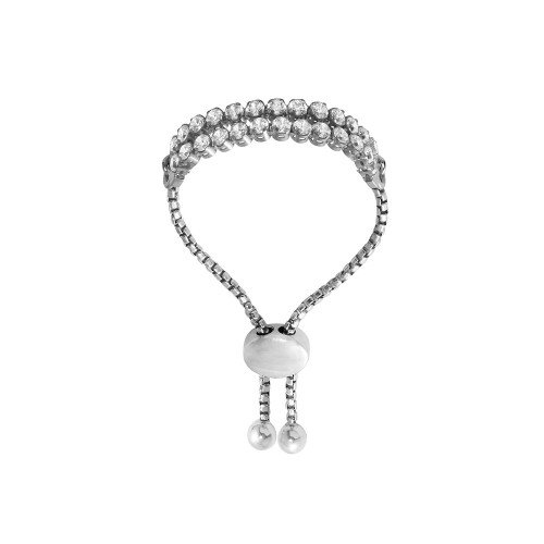 Charles Garnier Sterling Silver  Rhodium Plated Ring  Dalloz Cubic Zirconia  SXR2986WZ