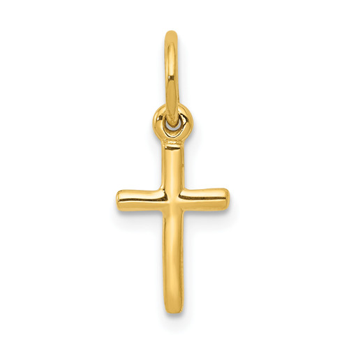 14KT Gold  Small Cross Charm K2280