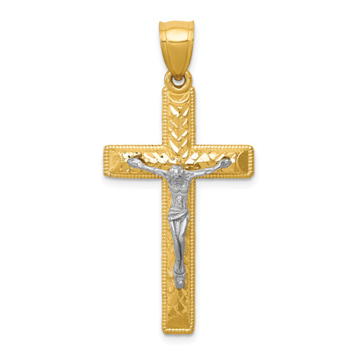14KT Gold  Eastern Orthodox Cross Charm XR576