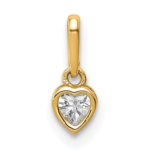 14KT Gold  Yellow and White Gold Polished/Textured Penguin Pendant K5320