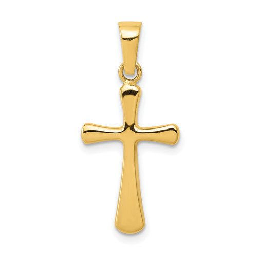 14KT Gold  Two-Tone with White Rhodium Lady Guadalupe Cross Pendant D4349