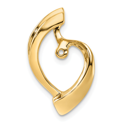 14KT Gold  Two-Tone #1 MOM Script with Flower Charm K9185