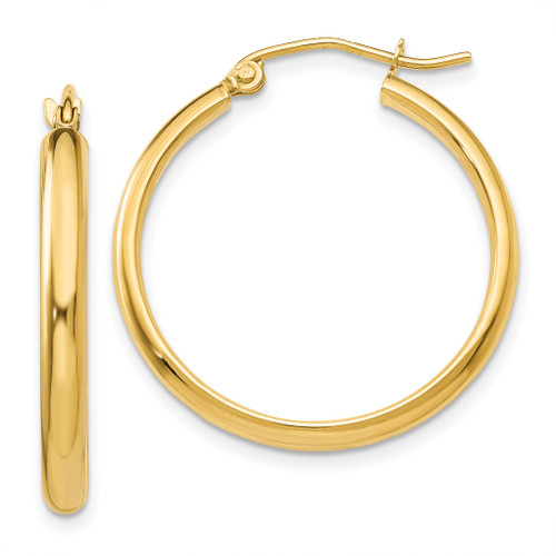 10KT Gold  Polished Hoop Earring 10TA238