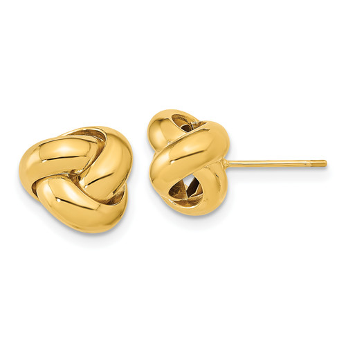 10KT Gold  Polished Love Knot Post Earrings 10Y7915