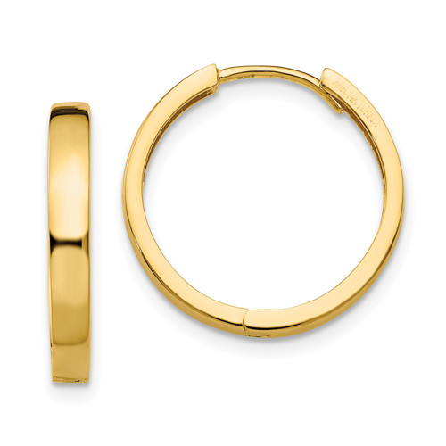 10KT Gold  Hinged Hoop Earrings EM5400-BK-016-1WA