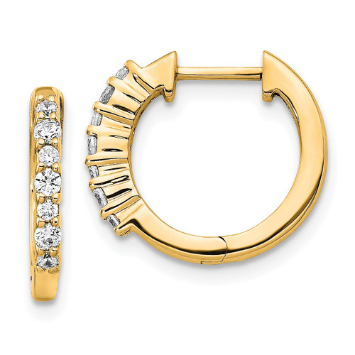 10KT Gold  Diamond Hinged Hoop Earrings YE2124W