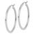 Leslie's 10KT Gold  White Gold 2mm Square Tube Hoop Earrings 10LE535W