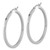 Leslie's 10KT Gold  White Gold 2mm Square Tube Hoop Earrings 10LE534W