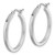 Leslie's 10KT Gold  White Gold 2mm Square Tube Hoop Earrings 10LE531W